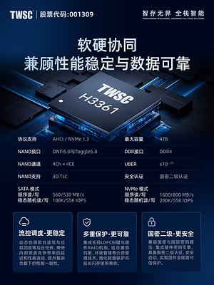 德明利发布首颗企业级主控H3361：兼容SATA/NVMe协议，适配数据中心多元部署